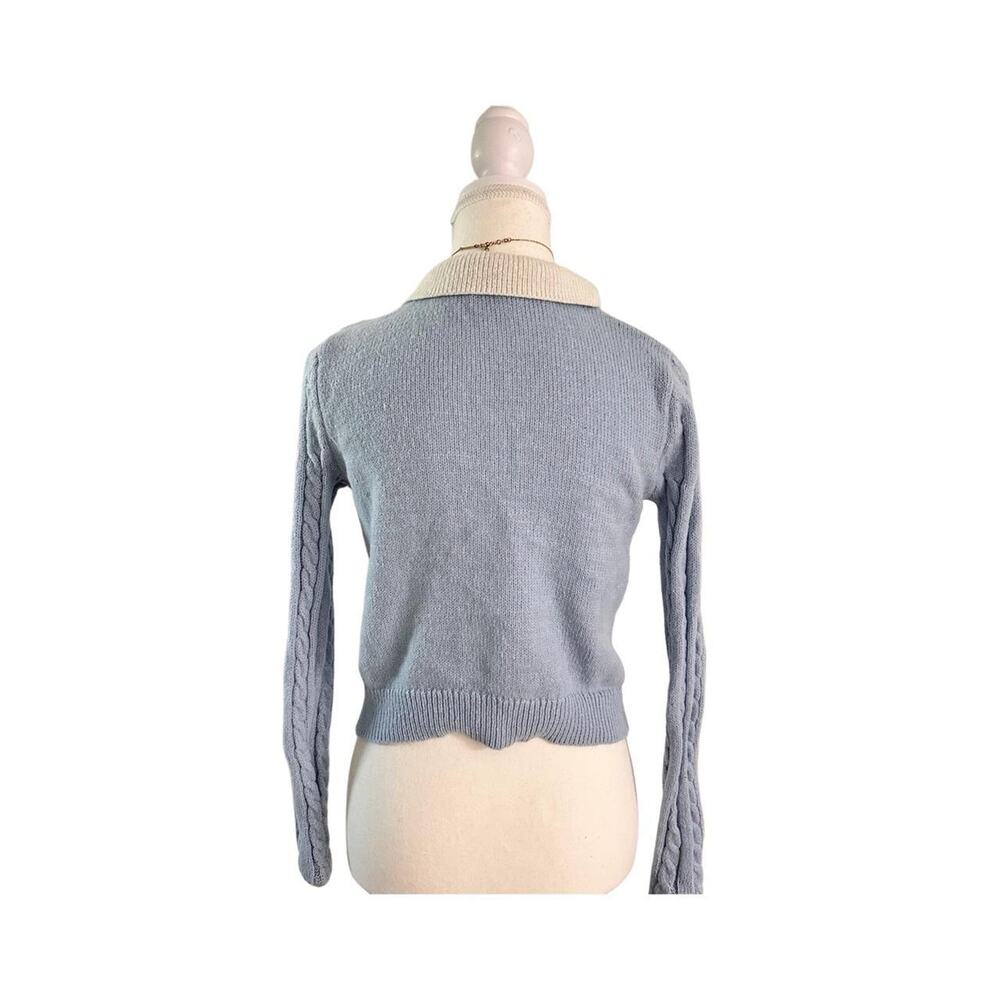 Crave Fame Size Small Knitted Polo Lightweight Vintage Sweater Size Small - Picture 2 of 4